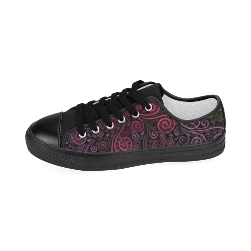 Psychedelic - 3D Rose Women's Classic Canvas Shoes (Model 018)