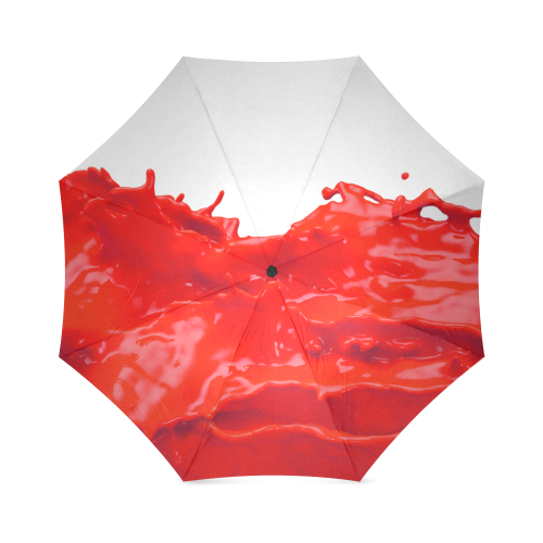 Glossy Red Paint Splash Foldable Umbrella (Model U01)