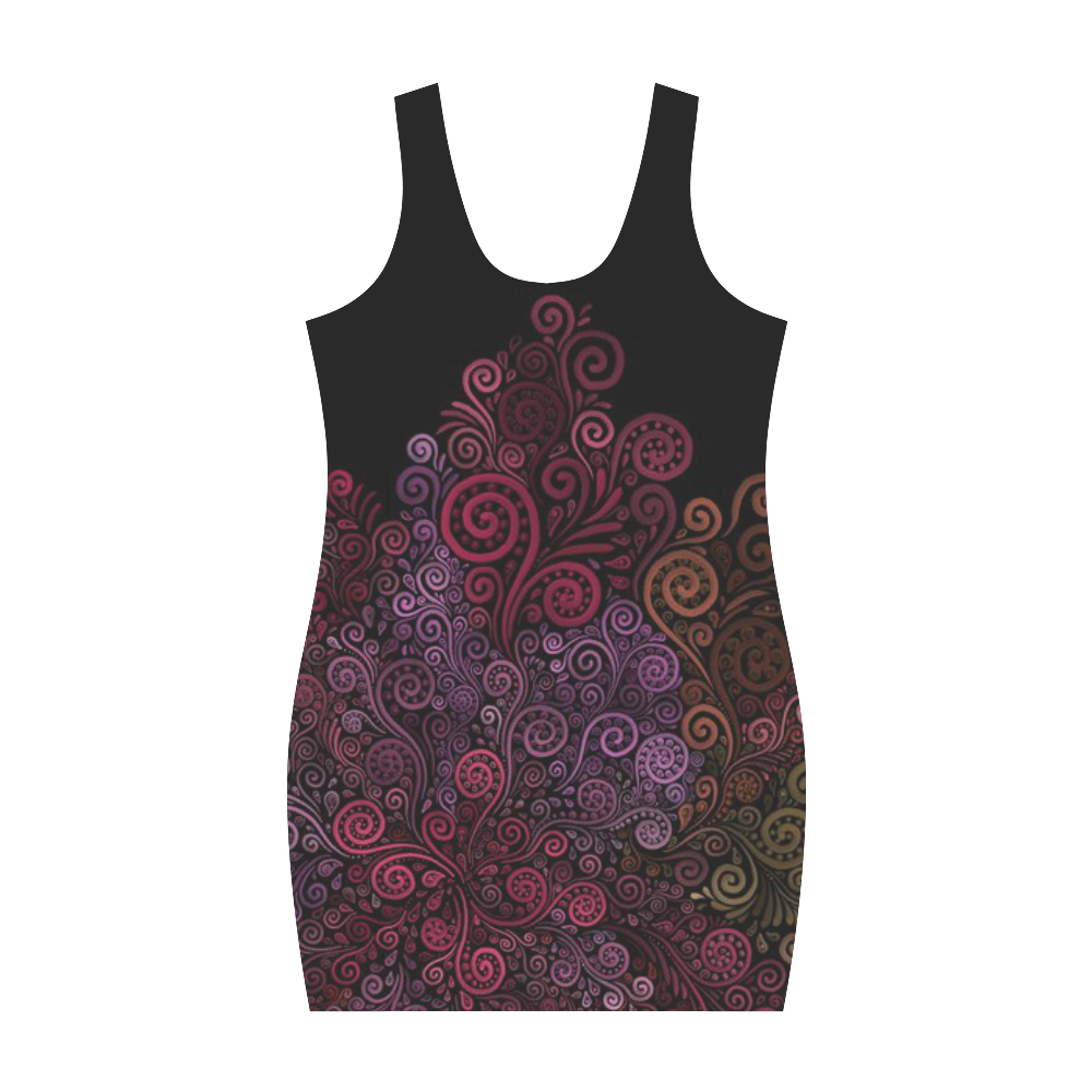 Psychedelic 3D - Rose Abstract Medea Vest Dress (Model D06)