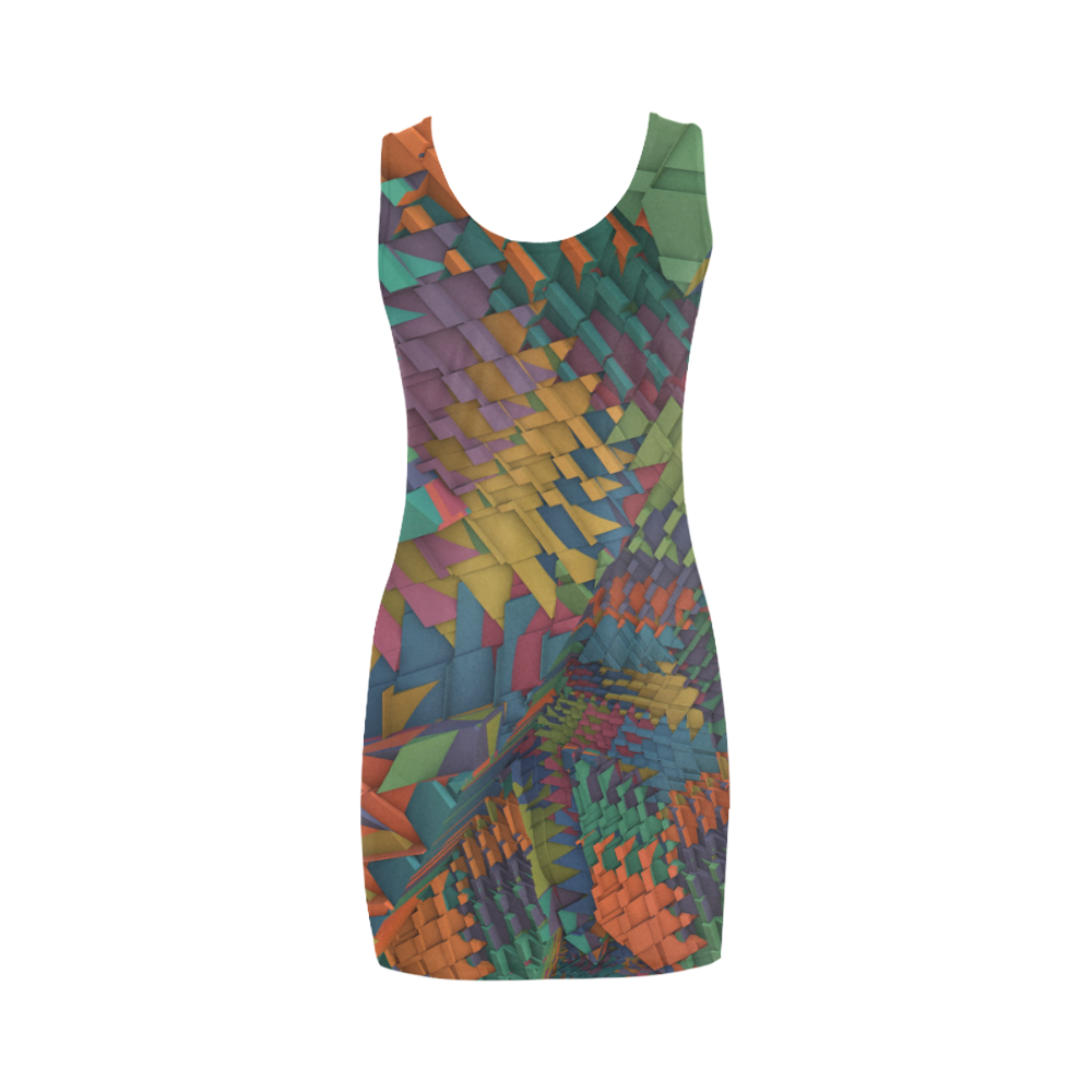 Shattered Pattern Medea Vest Dress (Model D06)