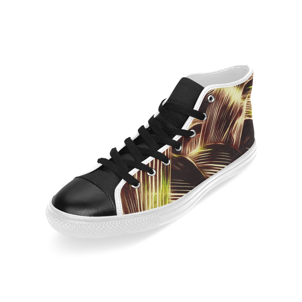 Foliage #8 - Jera Nour Men’s Classic High Top Canvas Shoes (Model 017)