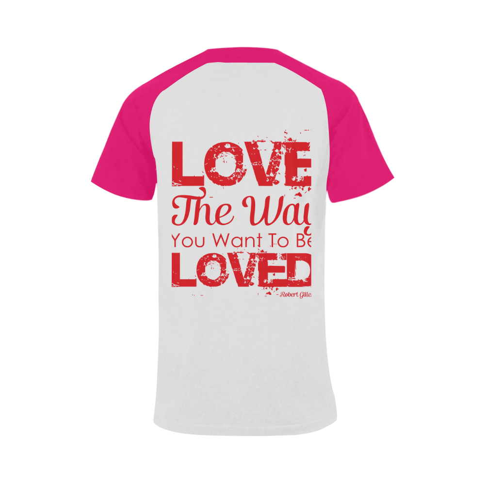 Love the way you want to be loved Men's Raglan T-shirt (USA Size) (Model T11)