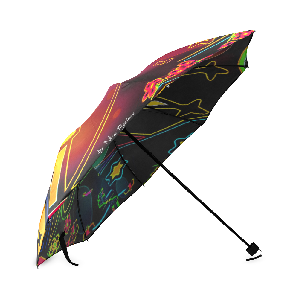 Black Dom by Nico Bielow Foldable Umbrella (Model U01)