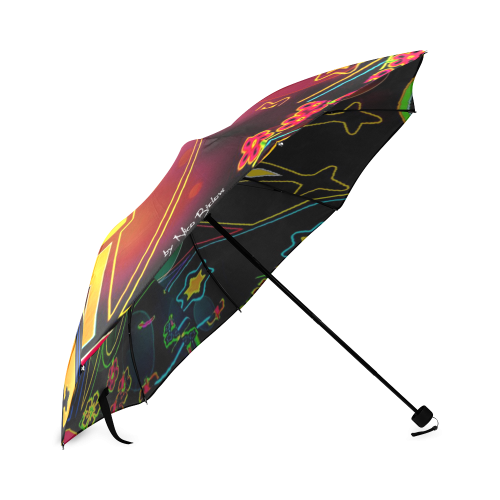 Black Dom by Nico Bielow Foldable Umbrella (Model U01)