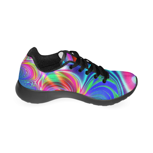 Rainbow Splash Fractal Men’s Running Shoes (Model 020)