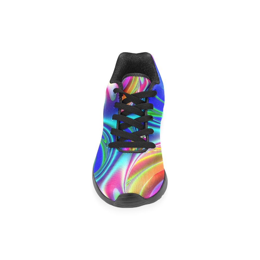 Rainbow Splash Fractal Men’s Running Shoes (Model 020)
