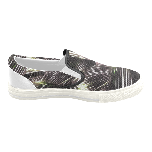 Foliage #8 - Jera Nour Men's Unusual Slip-on Canvas Shoes (Model 019)