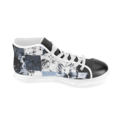 Foliage Patchwork #8 - Jera Nour Men’s Classic High Top Canvas Shoes (Model 017)