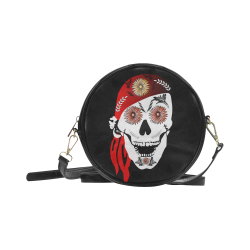 Funny sugar skull Round Sling Bag (Model 1647)
