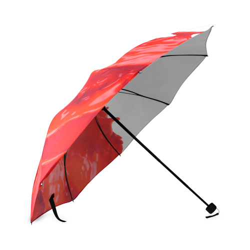 Glossy Red Paint Splash Foldable Umbrella (Model U01)