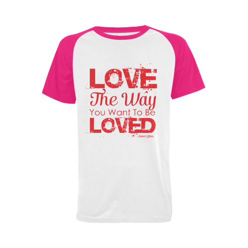 Love the way you want to be loved Men's Raglan T-shirt (USA Size) (Model T11)