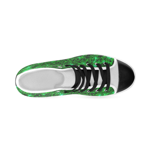 Sparkling Green - Jera Nour Men’s Classic High Top Canvas Shoes (Model 017)