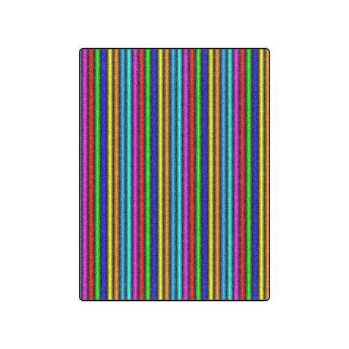 Dark Multicolored Vertical Stripes Blanket 50"x60"