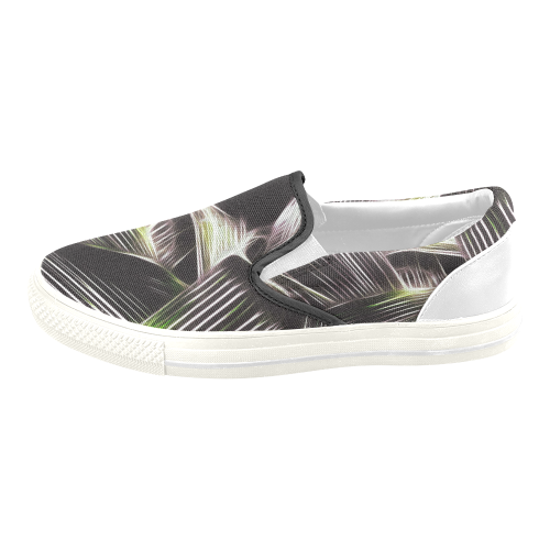 Foliage #8 - Jera Nour Men's Unusual Slip-on Canvas Shoes (Model 019)