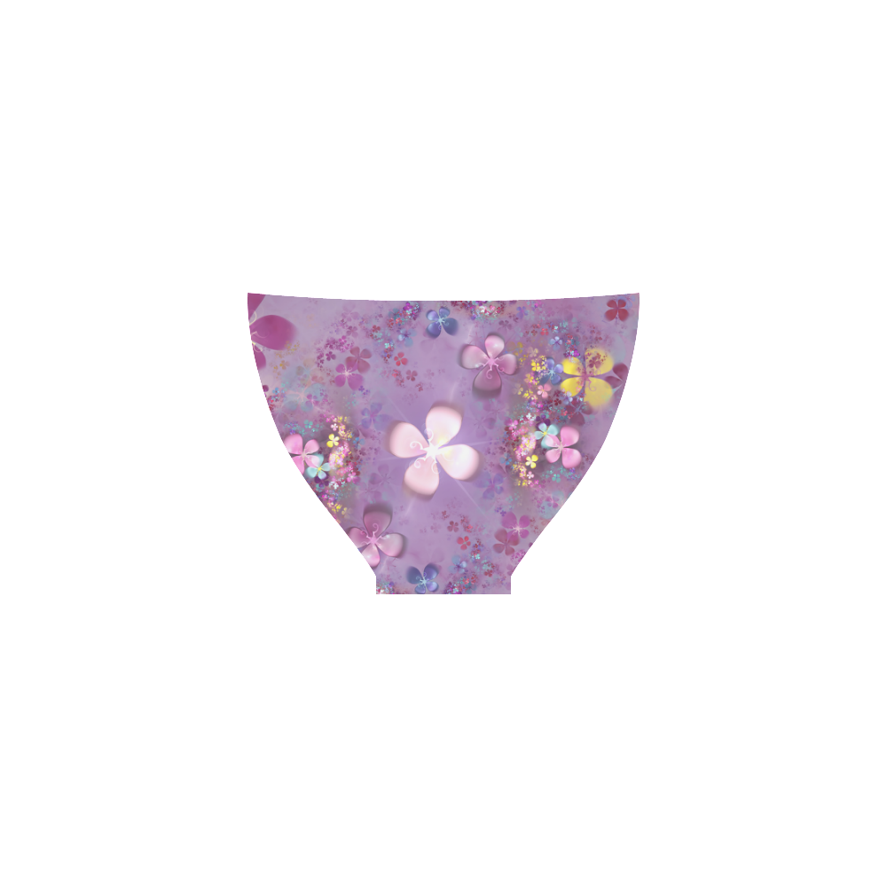 Modern abstract fractal colorful flower power Custom Bikini Swimsuit