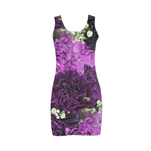 Little Purple Carnations Medea Vest Dress (Model D06)