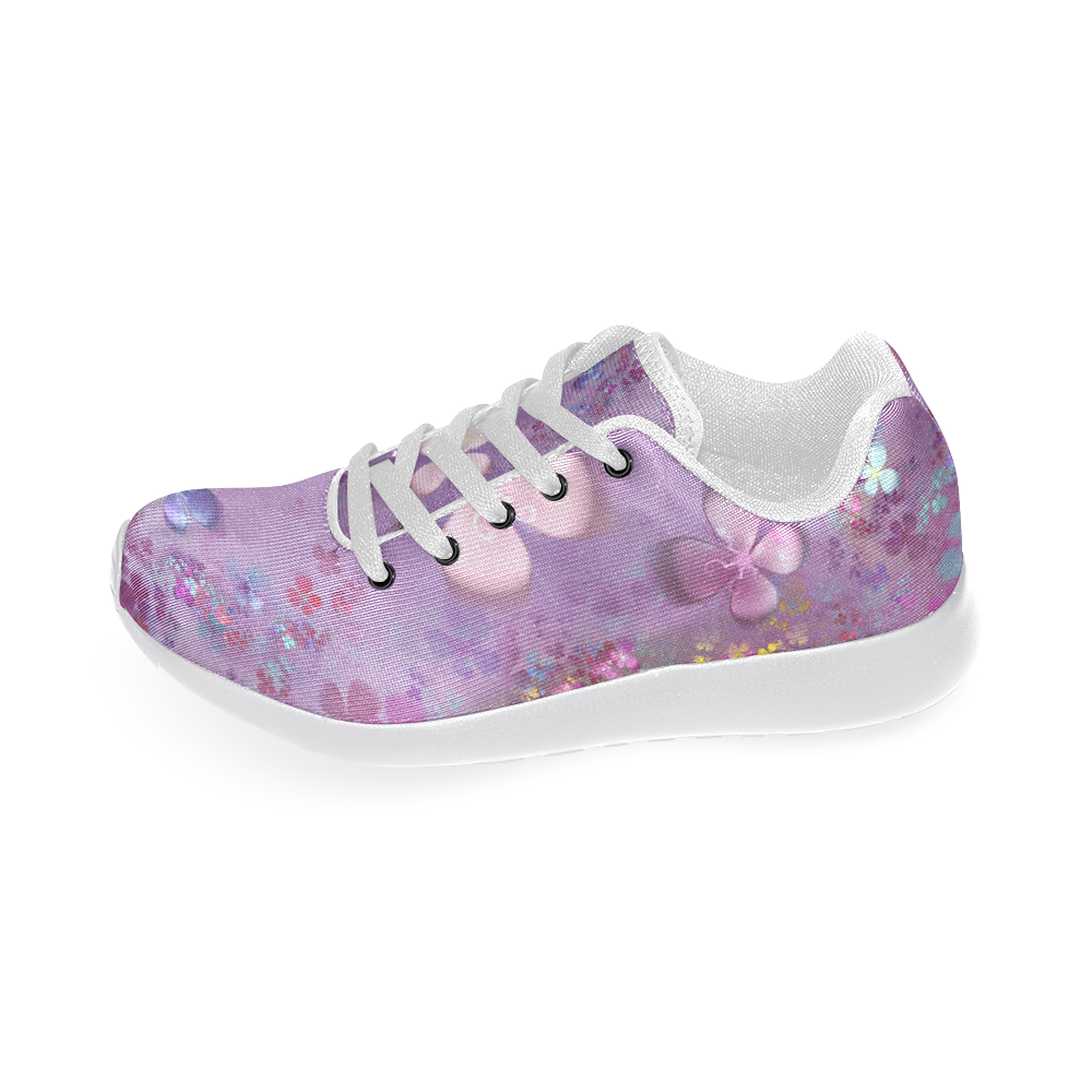 Modern abstract fractal colorful flower power Women’s Running Shoes (Model 020)