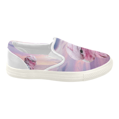 Galah Cockatoo Women's Slip-on Canvas Shoes (Model 019)