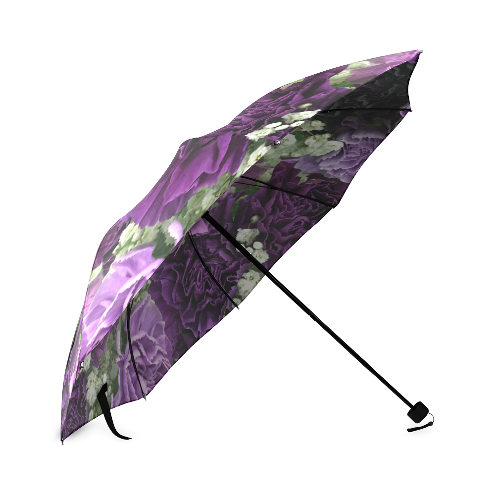 Little Purple Carnations Foldable Umbrella (Model U01)