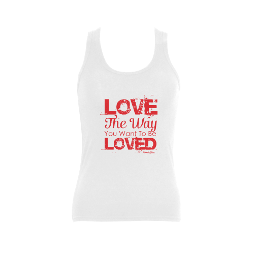 Love the way you want to be loved Women's Shoulder-Free Tank Top (Model T35)