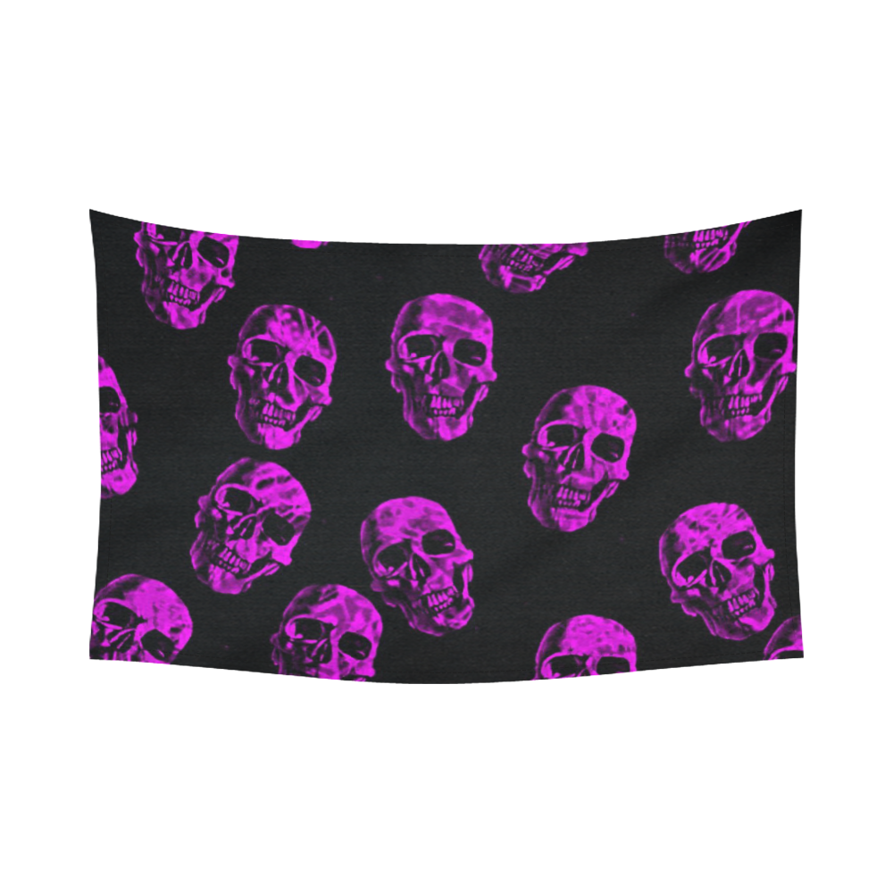 purple skulls Cotton Linen Wall Tapestry 90"x 60"