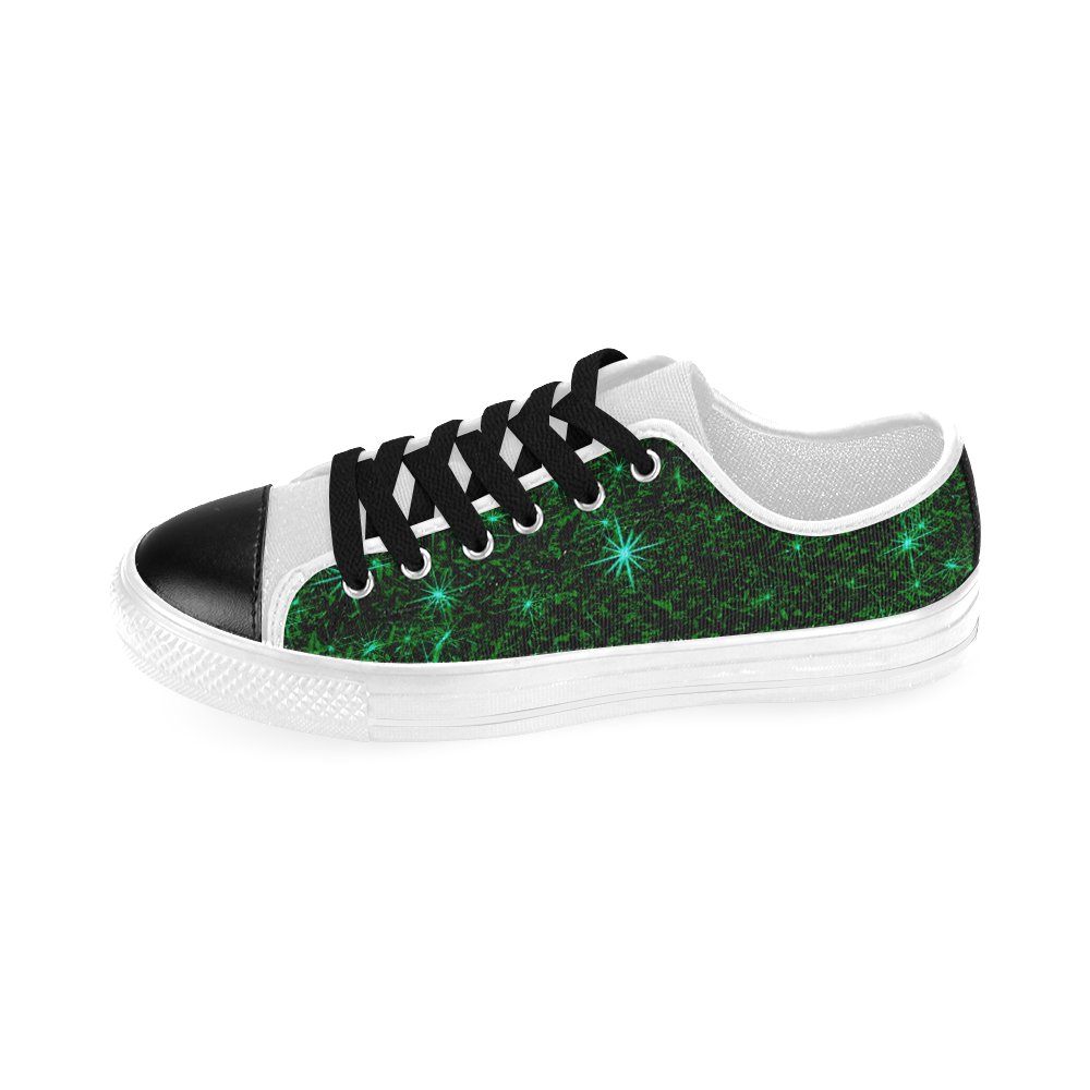 Sparkling Green - Jera Nour Men's Classic Canvas Shoes (Model 018)