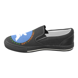VEGAN RESPECT LIFE Women's Unusual Slip-on Canvas Shoes (Model 019)