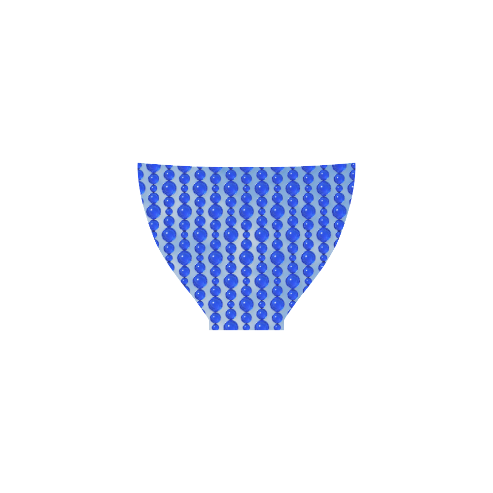 Blue Beads Custom Bikini Swimsuit