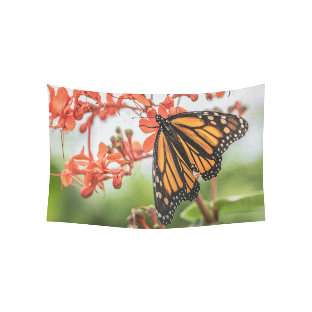 Monarch Butterfly Dreams Cotton Linen Wall Tapestry 60"x 40"