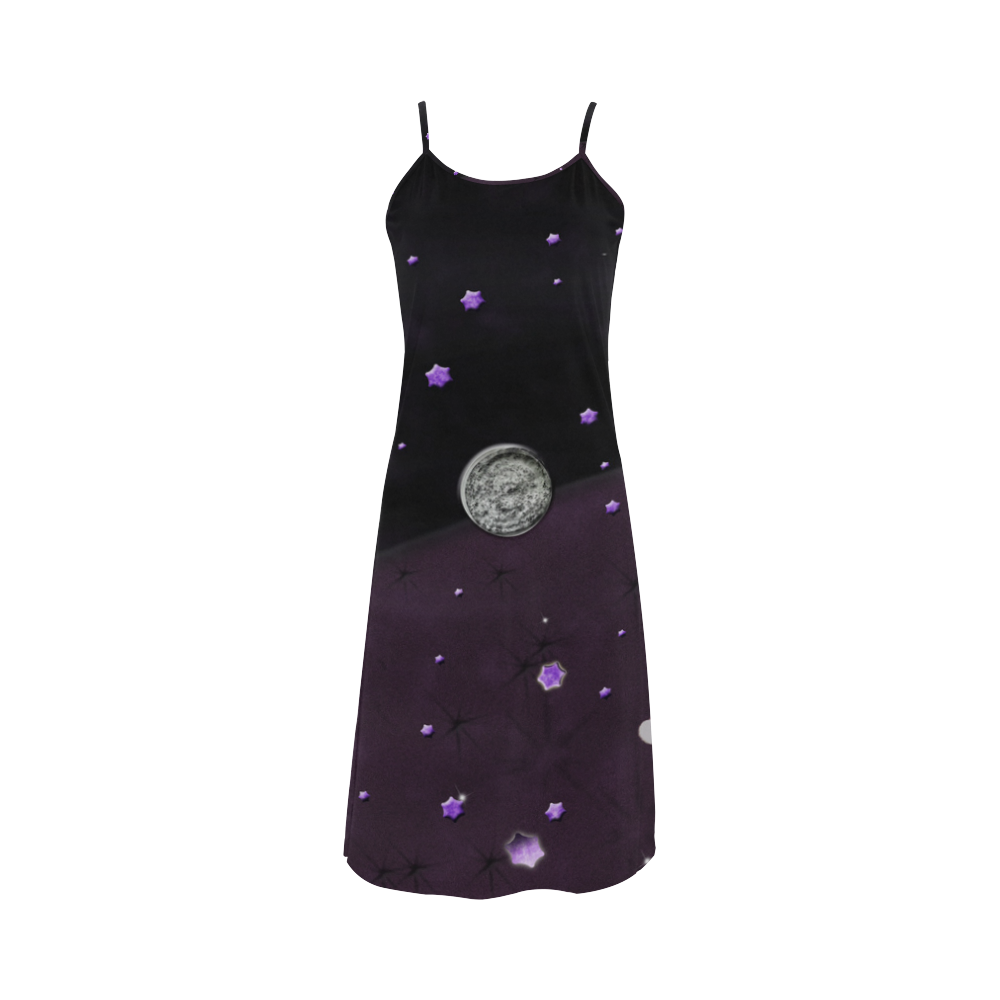 Lost Midnight Charcoal Stars Alcestis Slip Dress (Model D05)