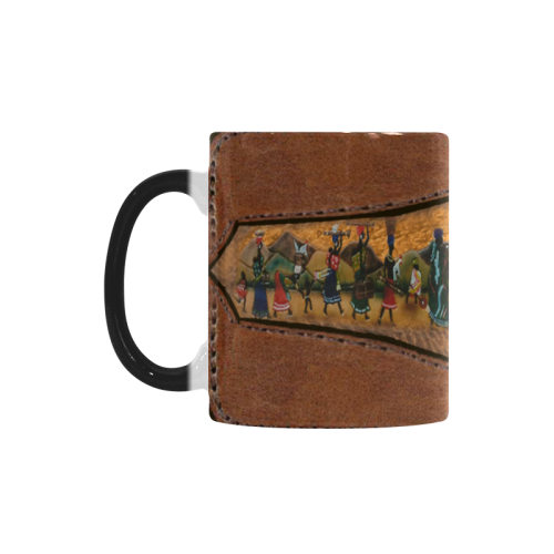 African rainbow nation on leather Custom Morphing Mug