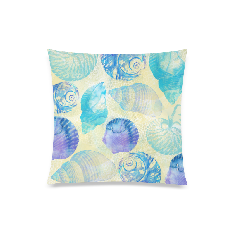 Seashells Custom Zippered Pillow Case 20"x20"(One Side)