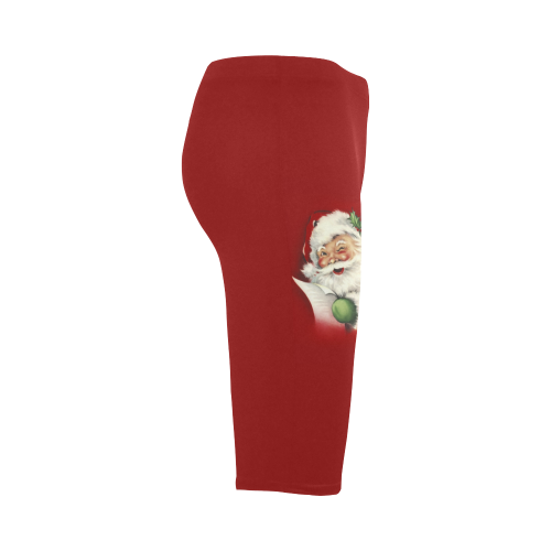 A beautiful vintage santa claus Hestia Cropped Leggings (Model L03)
