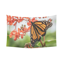 Monarch Butterfly Dreams Cotton Linen Wall Tapestry 90"x 60"