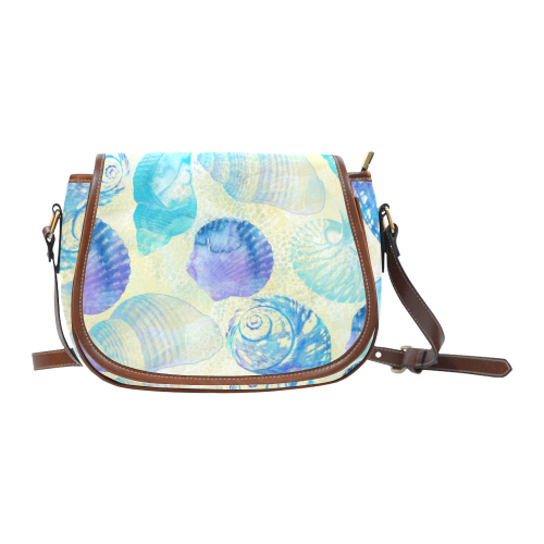Seashells Saddle Bag/Small (Model 1649) Full Customization