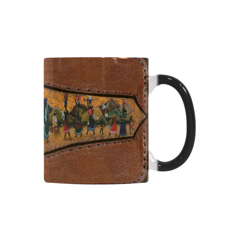 African rainbow nation on leather Custom Morphing Mug