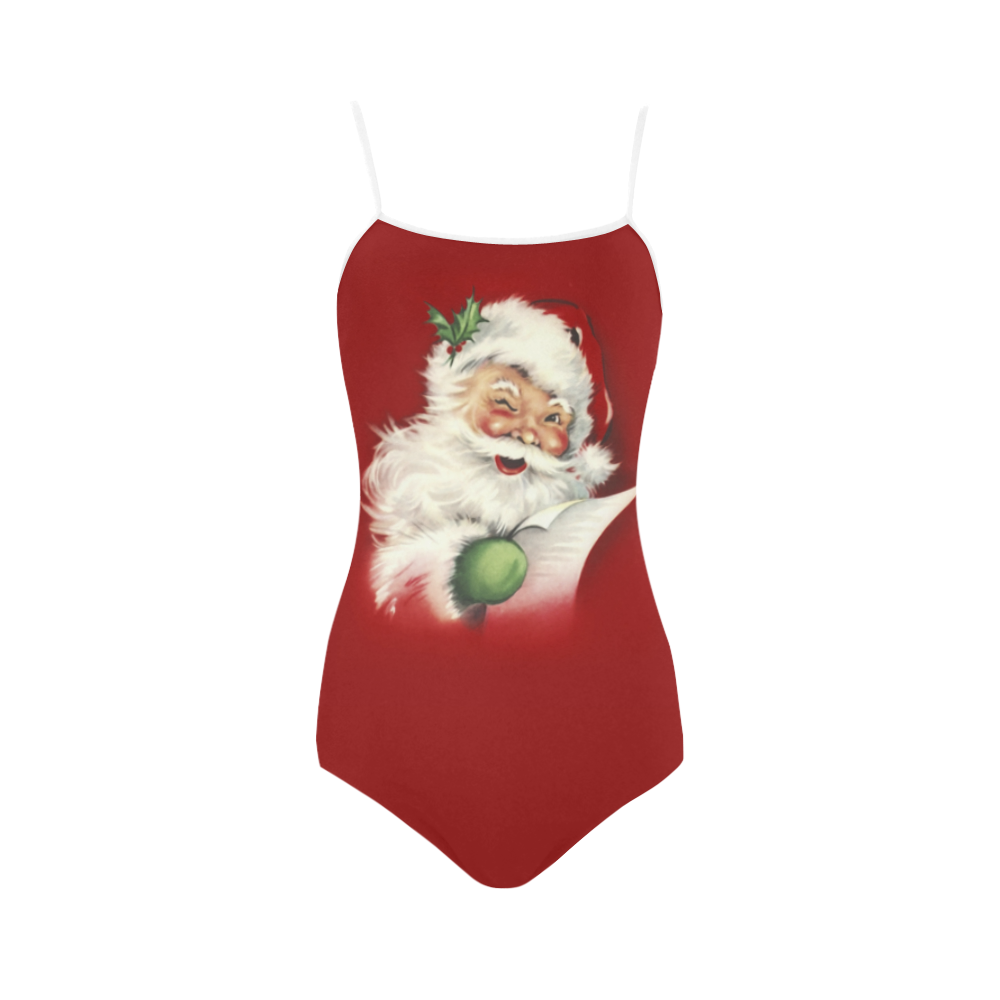 A beautiful vintage santa claus Strap Swimsuit ( Model S05)