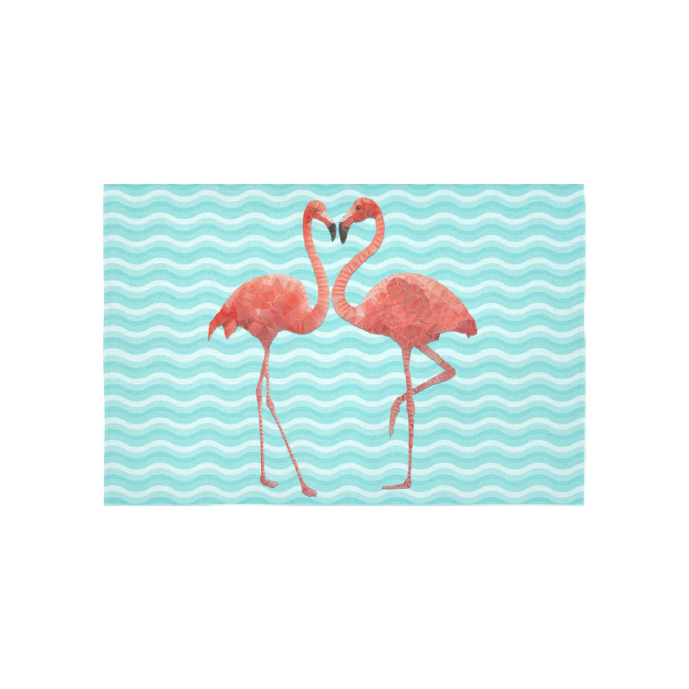 flamingo love Cotton Linen Wall Tapestry 60"x 40"