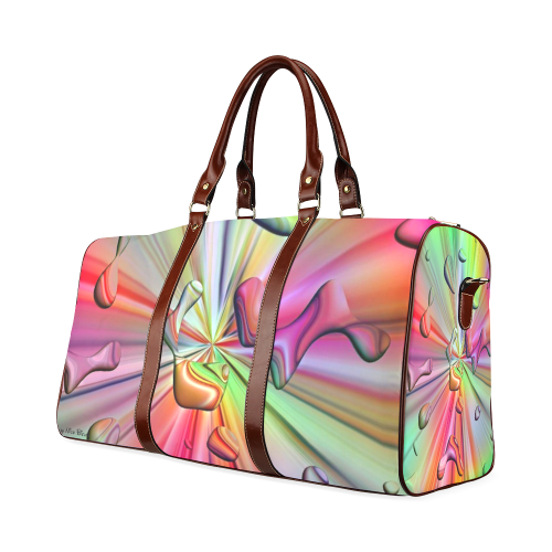 Rainbow Drops by Nico Bielow Waterproof Travel Bag/Large (Model 1639)