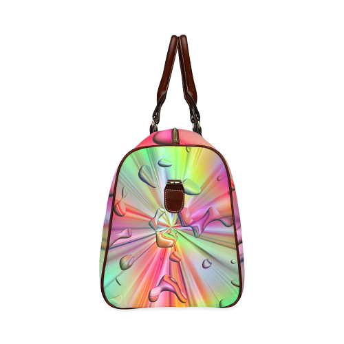 Rainbow Drops by Nico Bielow Waterproof Travel Bag/Small (Model 1639)