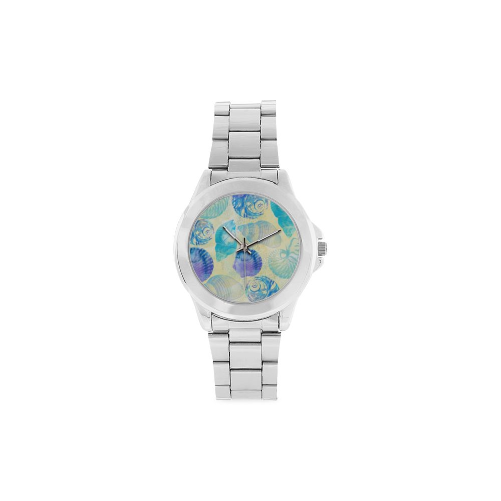 Seashells Unisex Stainless Steel Watch(Model 103)