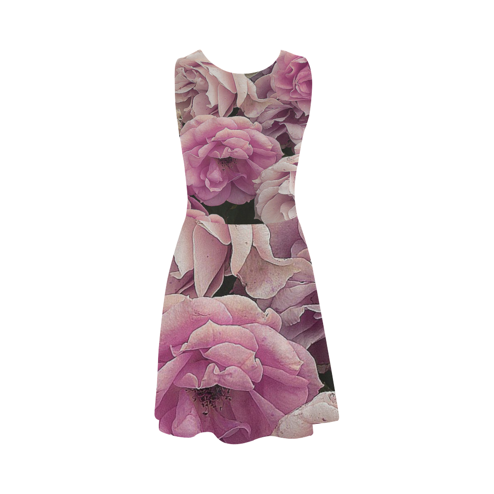 great garden roses pink Atalanta Sundress (Model D04)