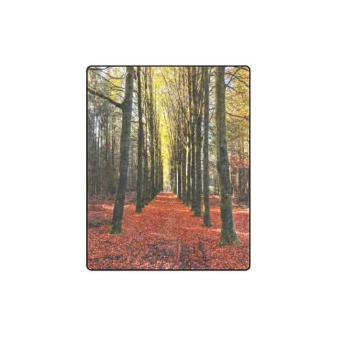 Autumn Forest Path Blanket 40"x50"