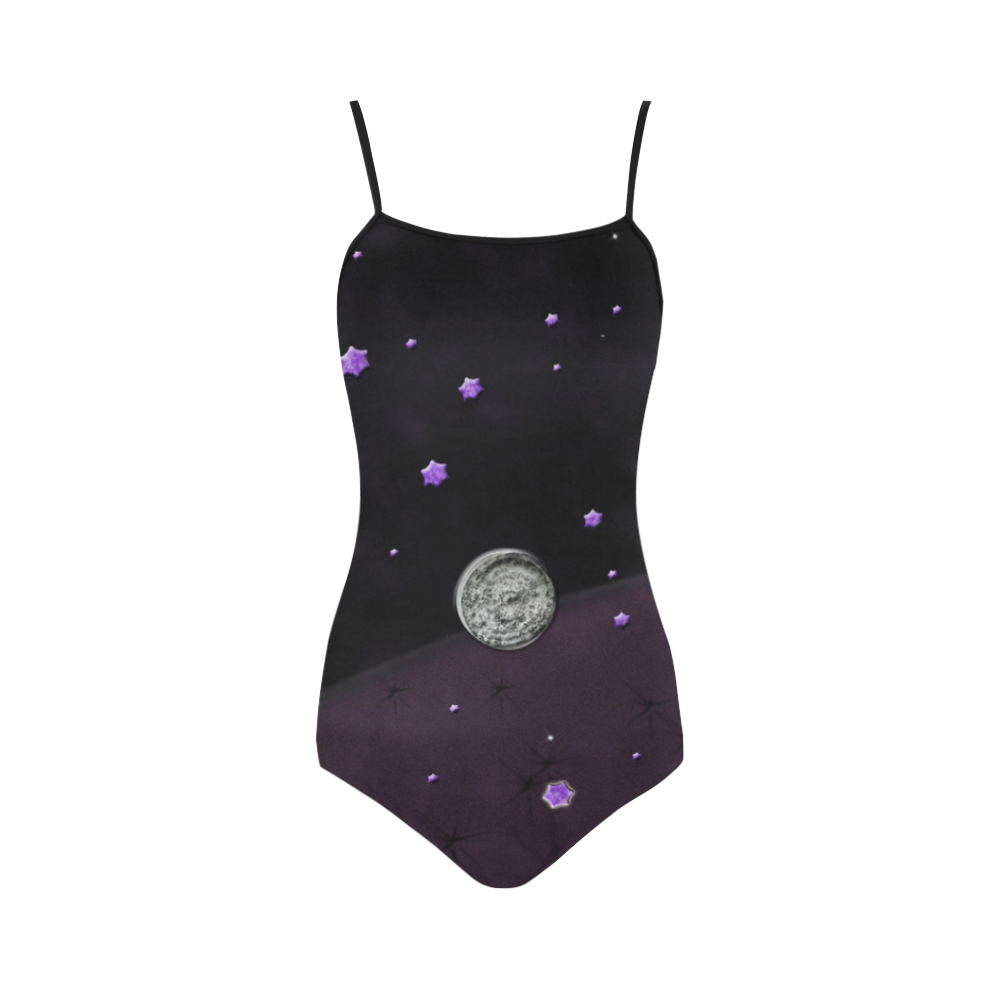Lost Midnight Charcoal Stars Strap Swimsuit ( Model S05)