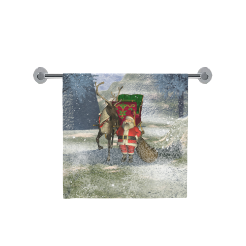 Santa Claus with reindeer Bath Towel 30"x56"