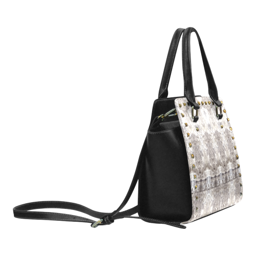 pearl and sand Rivet Shoulder Handbag (Model 1645)