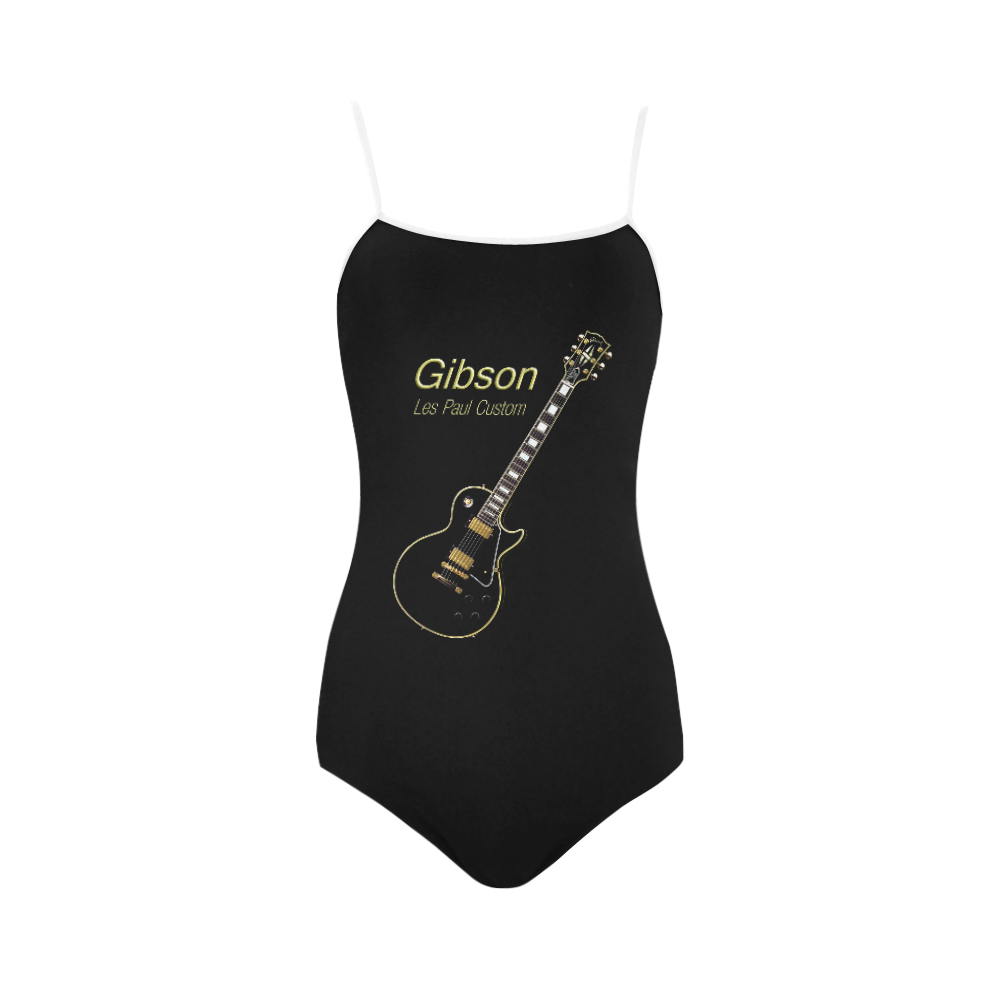 Black Gibson Les paul Custom Strap Swimsuit ( Model S05)