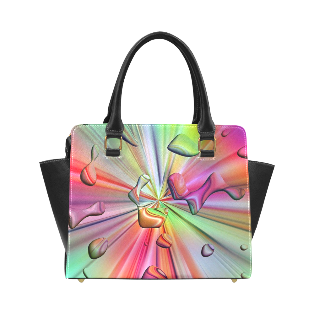 Rainbow Drops by Nico Bielow Classic Shoulder Handbag (Model 1653)