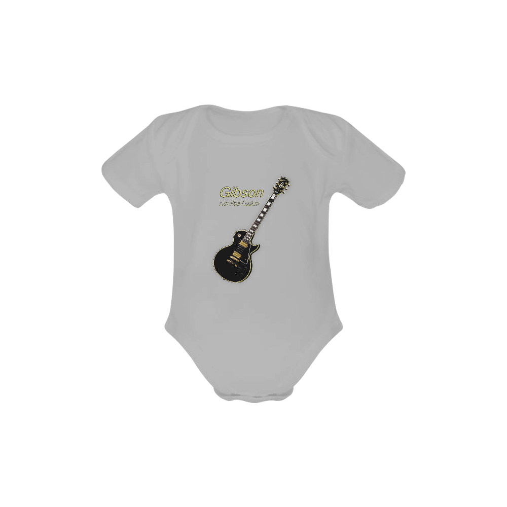 Black Gibson Les paul Custom Baby Powder Organic Short Sleeve One Piece (Model T28)