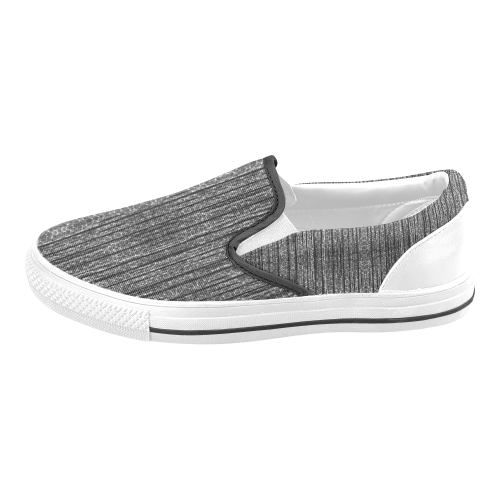 Dark Grunge Texture Men's Slip-on Canvas Shoes (Model 019)
